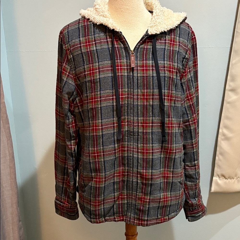 L.L. Bean Red and Blue Plaid Jacket